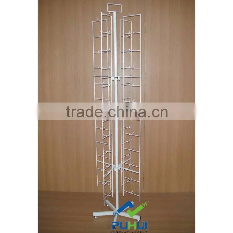 floor rotating metal display rack with quality gurantee