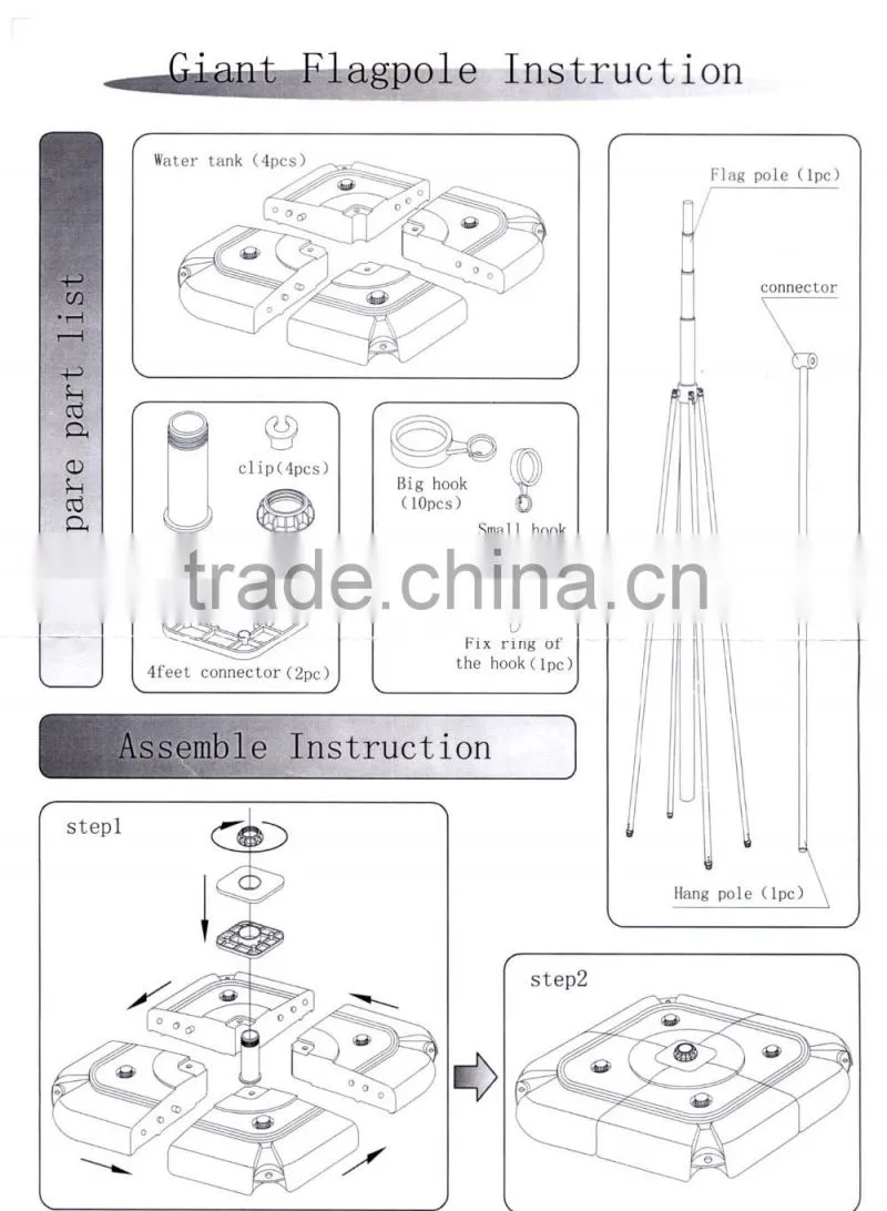 5M portable Outdoor telescopic flagpole,outdoor advertising beach flag