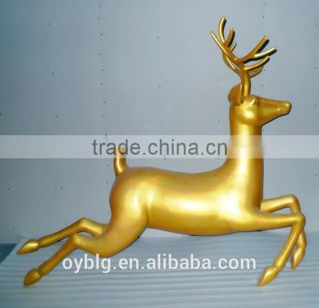 Fiberglass Silver Sculpture deer, Christmas Indoor Decorating Reindeer