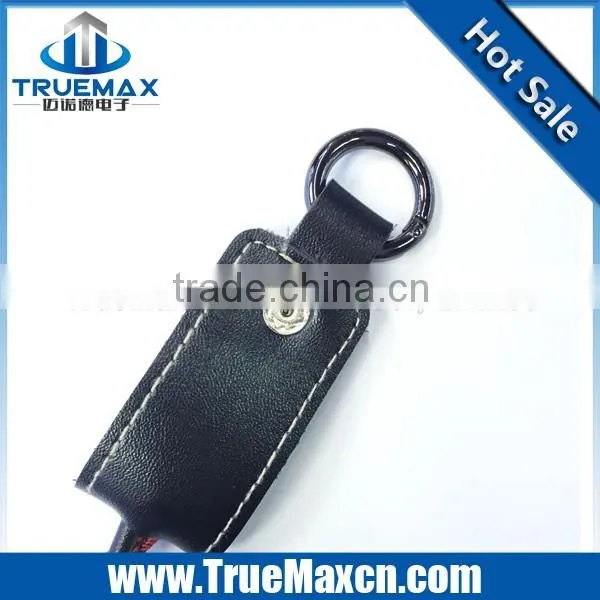 2016 Most Popular Fashional PU Leather Keychain Micro USB Data Cable for Samsung S6/S6 Edge/S7/S7 Edge