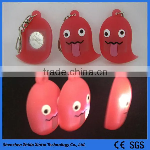 promotional giveaways funny silicone led glow in the dark keychain