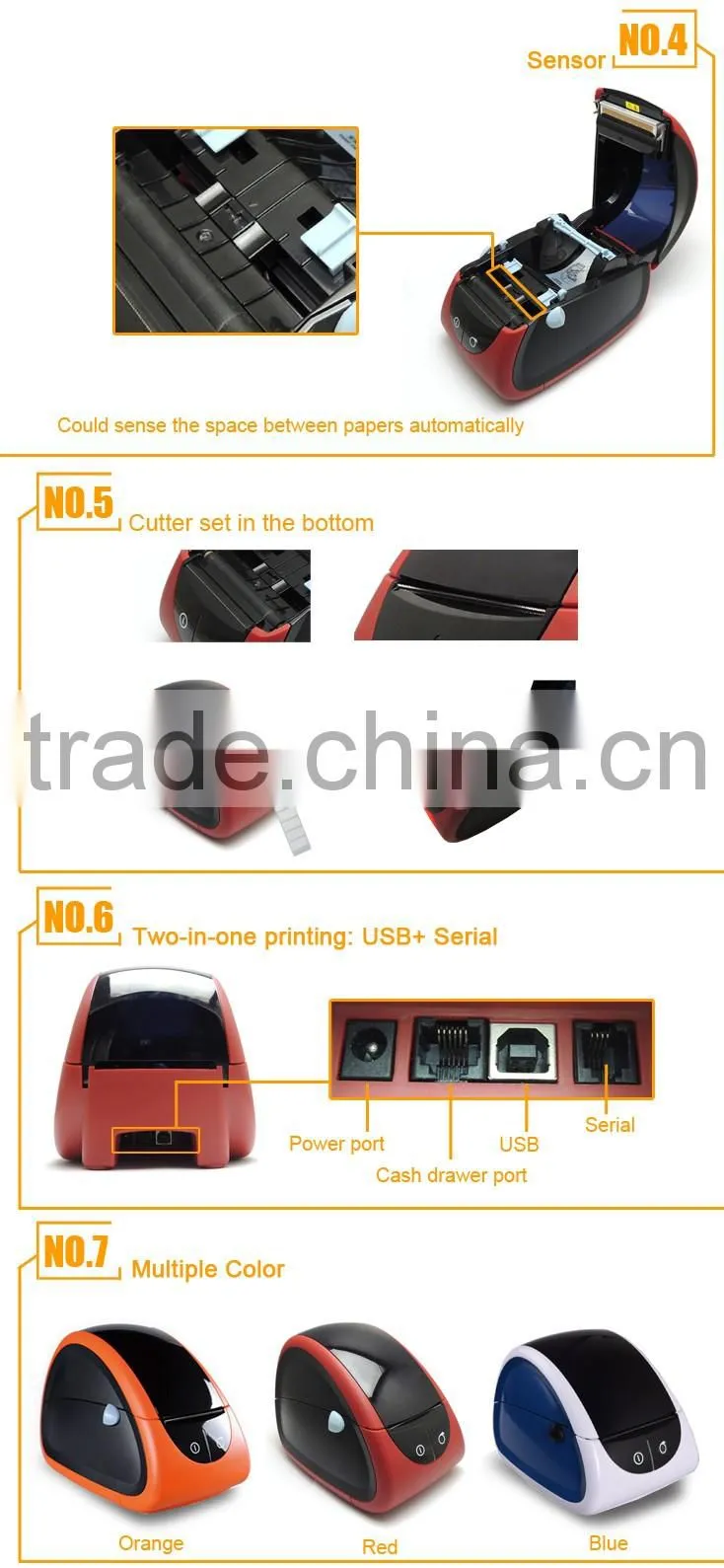 ITPP060 30x20mm Sticker Printer 2 inch Barcode Printer Lable Sticker Printer 58mm