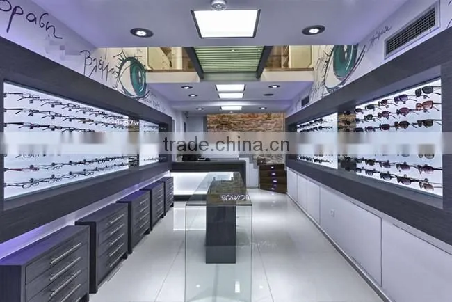 newly design customized fixture optical shop counter design