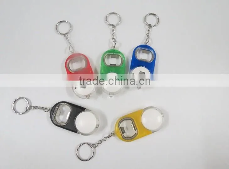 The gourd art beer opener with led light use keyring bottle opener