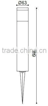 aluminum body crystal diffuser LED spike pole light