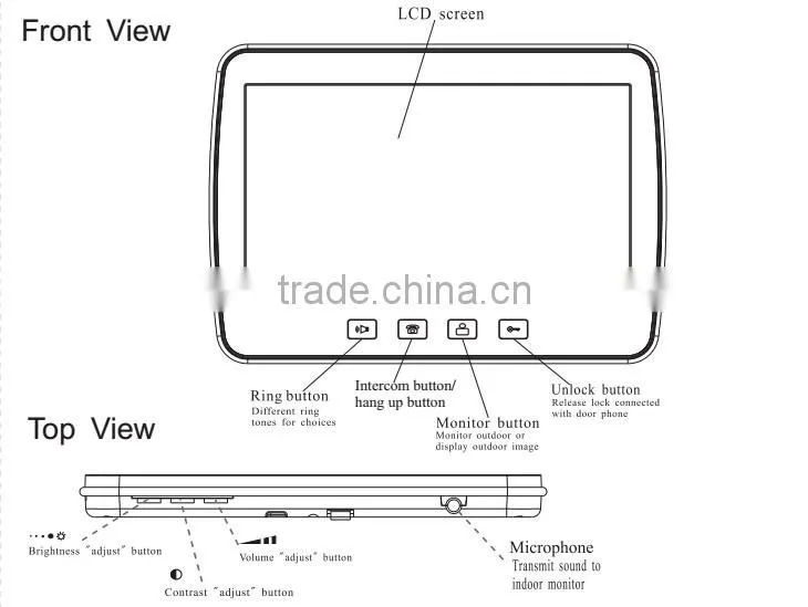 10inch ETE door bell video door phone