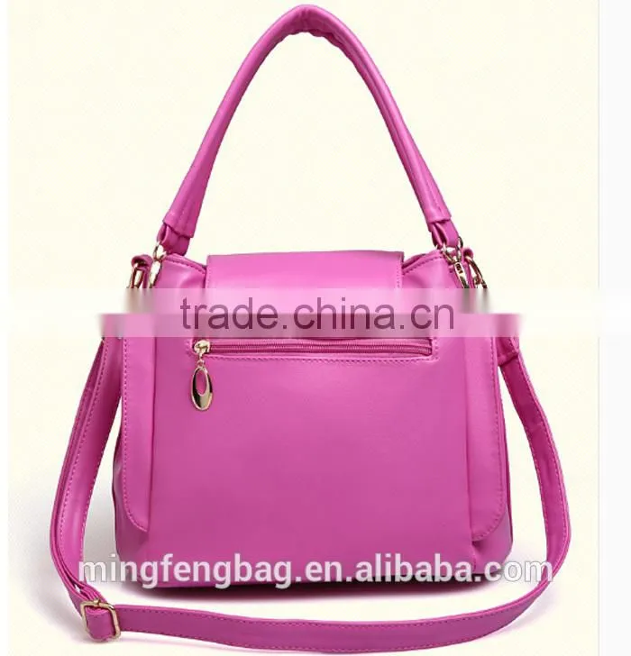 2015 New Fashionable Tote and Single Shoulder Leisure PU Lady Women Bag