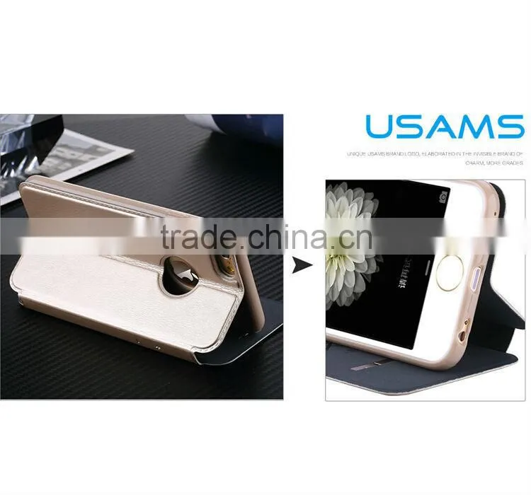 USAMS brand slip smart flip cover for iphone 6 4.7