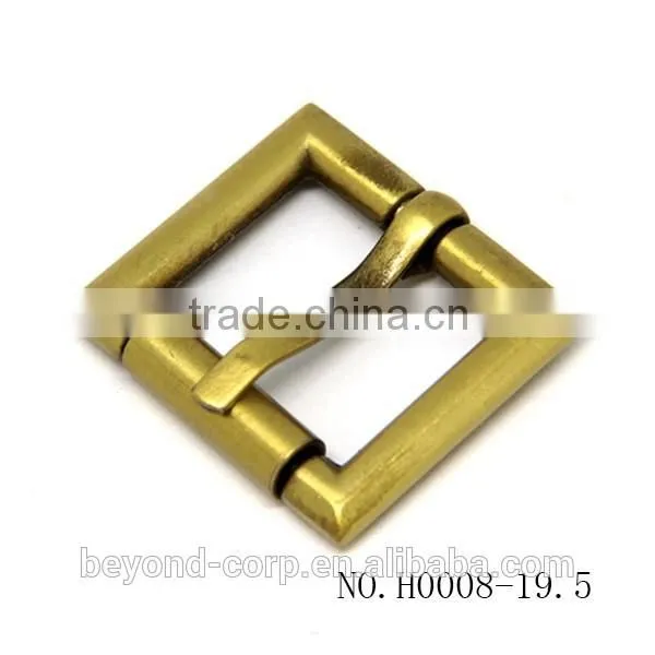 19.5mm brush brass buckle with roller