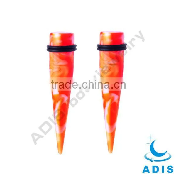 UV acrylic ear taper plugs jewelry with pretty color