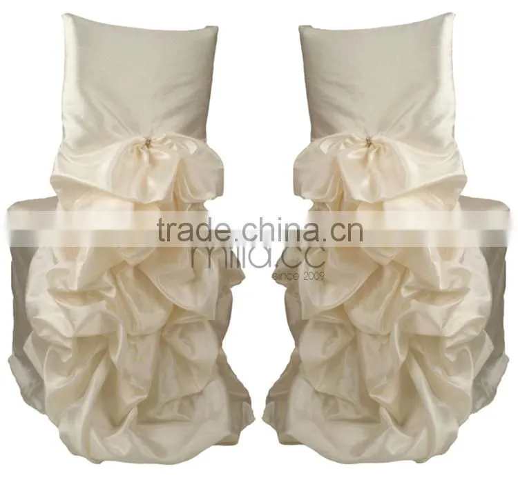 Taffeta ruffled chiavari chair covers for weddings