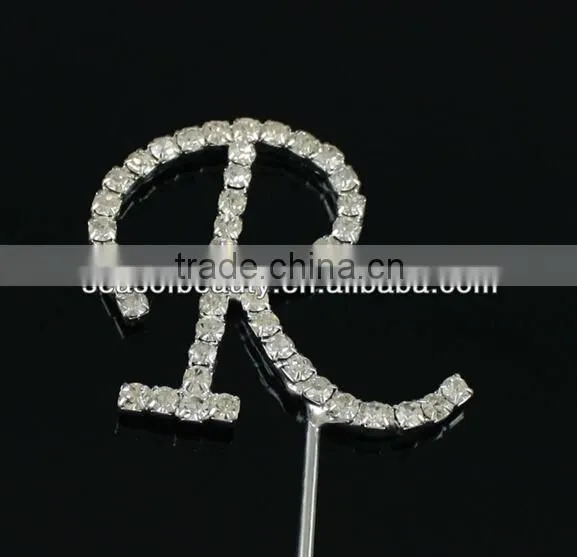 hot sale letter rhinestone cake topper for wedding