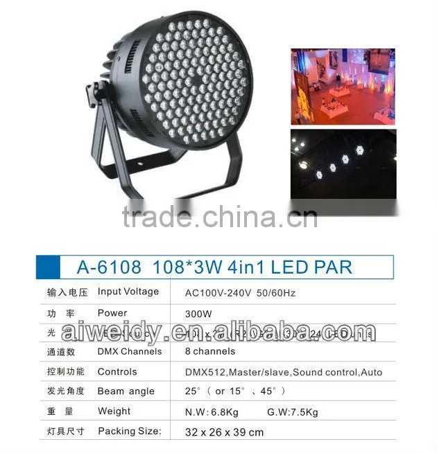 3w 108pcs LED PAR CANS