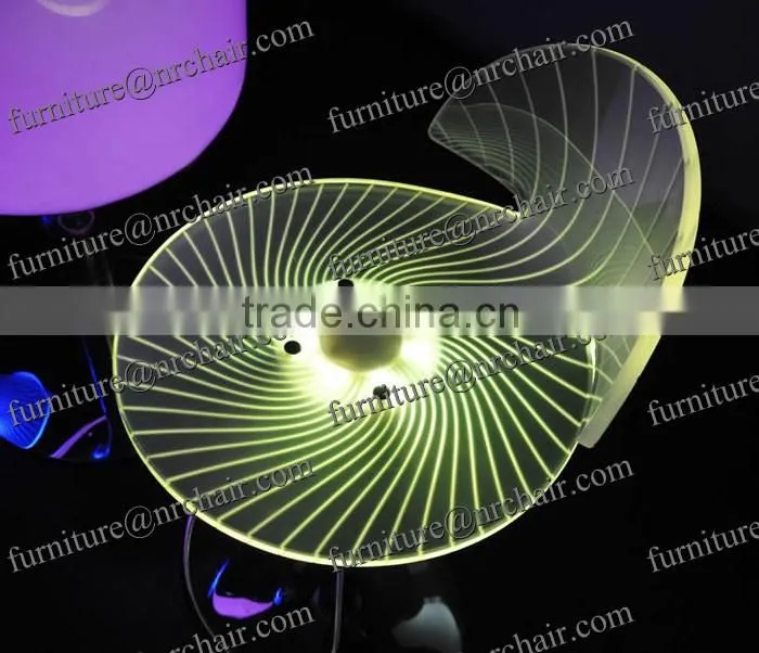 spyra modern led table and bar stools acrylic furniture
