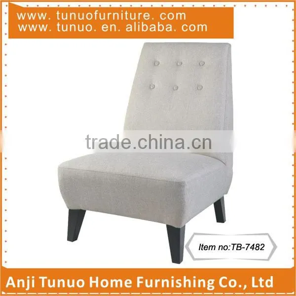 Wooden sofa chair for coffee,Fabric surface,6 buttons on back,TB-7482