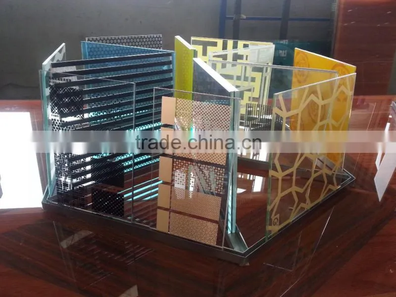 Single tempered glass with ceramic silkscreen print design