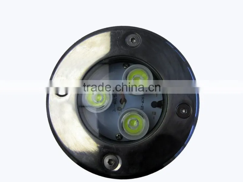 85-265V or 12V AC/DC 3W IP68 structural waterproof outdoor inground led light
