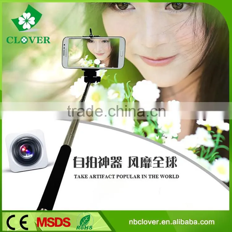 Top selling sireless remote control telescopic baton selfie stick monopod