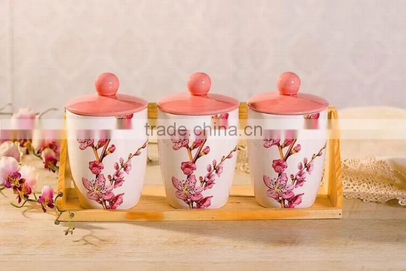 Round pink decal cearmic mug