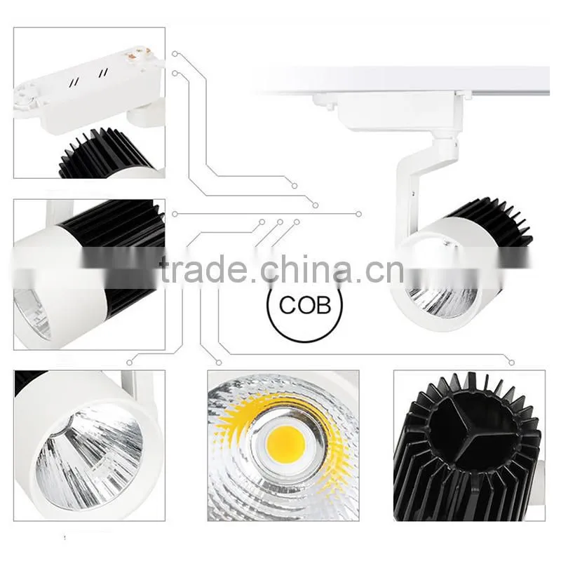 CE new design product modern 30W cob led track light with China spot light
