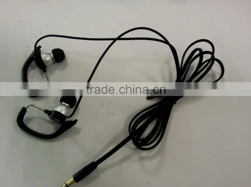 High Quality new design stereo mobile sport earphones round cable