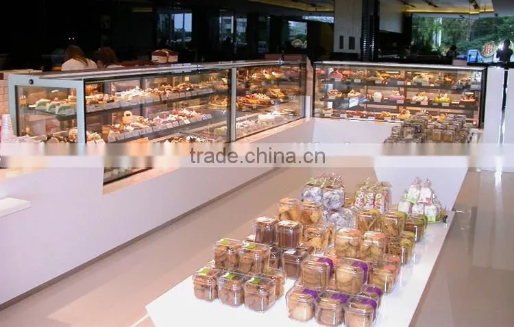 Commercial white glass door accessories display showcase