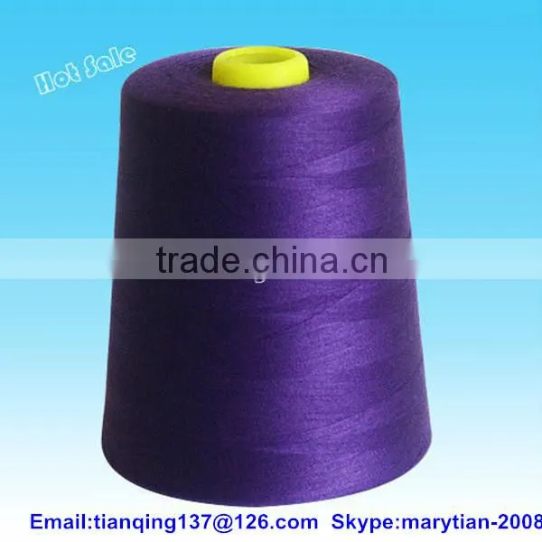 100% spun polyester yarn 40/3 5000Y dyed colors for garments