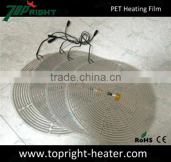 PET heating film for car rearview mirror with 3M adhesive