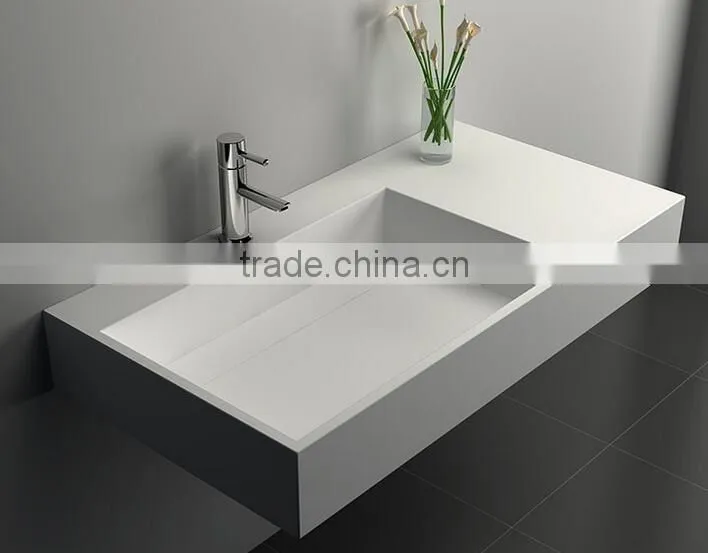 Modern Style Cabinet Wash Basins, Stone Resin bathroom Wash Basin, wall hung wash basin