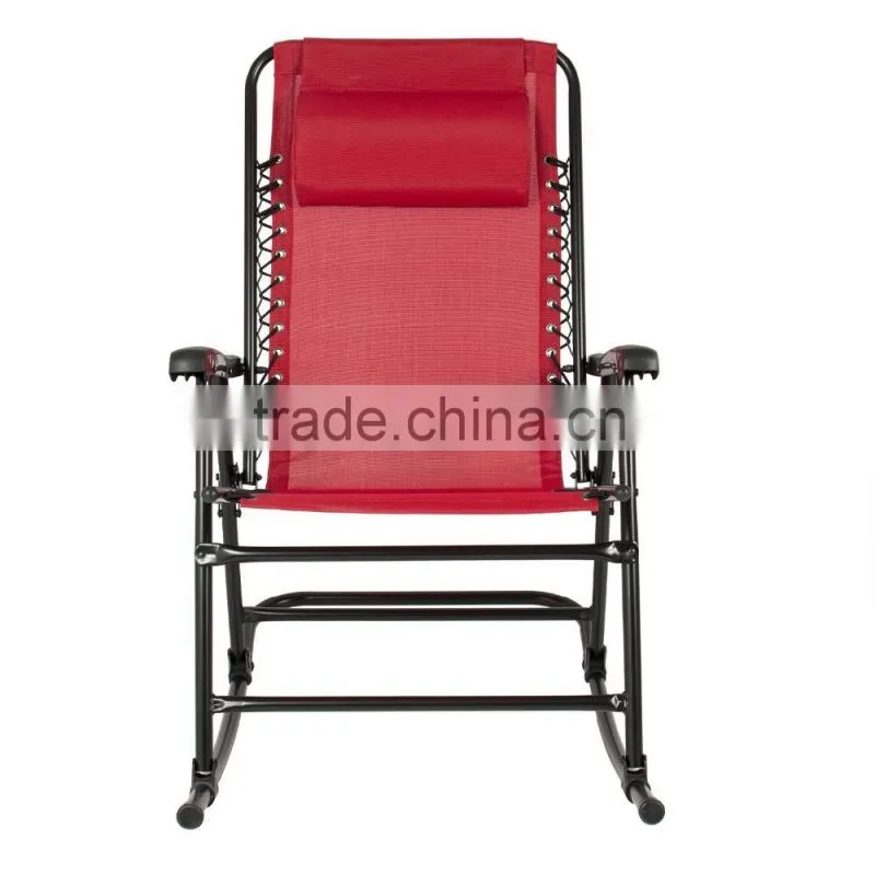 Mesh Fabric Folding Outdoor Furniture Rocking Chair For Sale