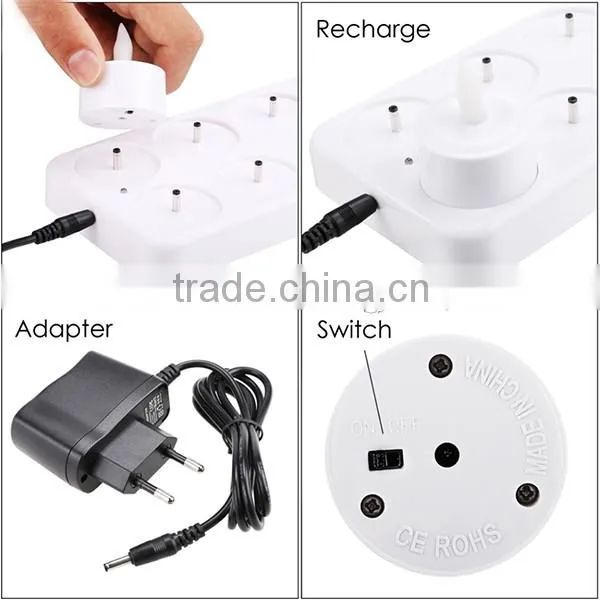 12Pcs/Set RGB Remote Controller Rechargeable LED Tealight Candles for Wedding Birthday Party