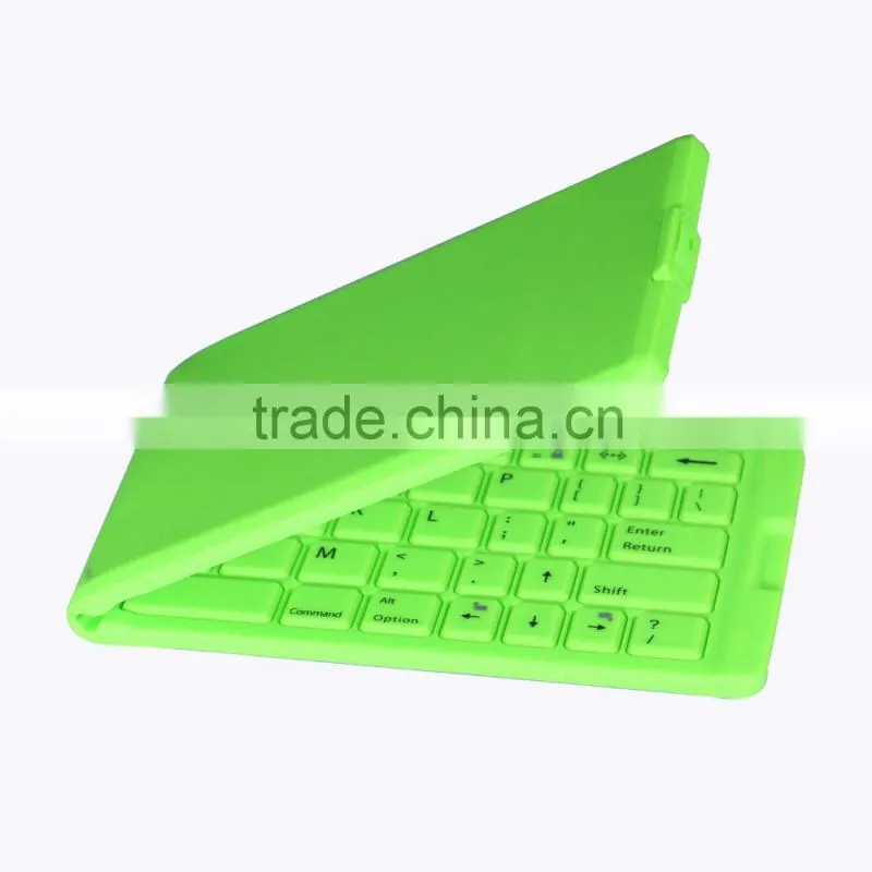 Waterproof Wireless Foldable Silicone Keyboard Pocket Bluetooth Keyboard for iPhone,/Samsung/iPad