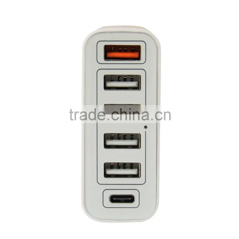 HUNDA USB USB C 3.0 Type C Charger with Quick Charge 3.0 for Galaxy S7/S6/Edge, Nexus 6P, LG ,Xiaomi5
