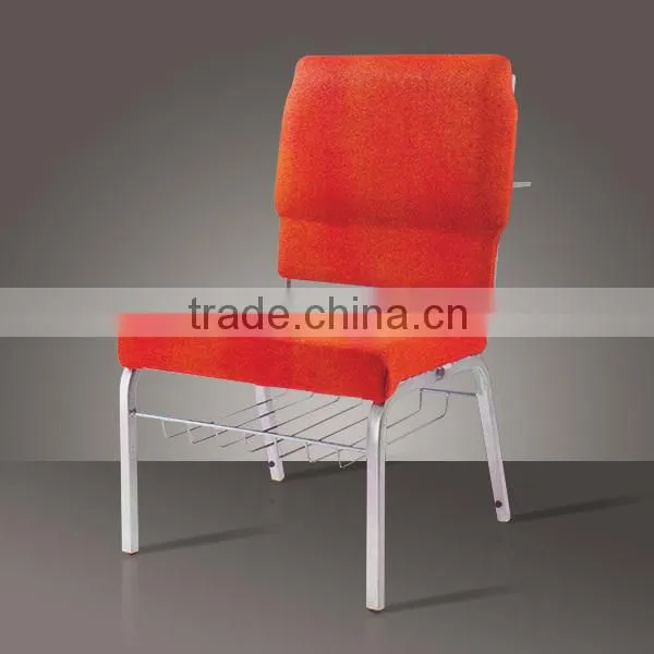 Wholesale fabric church pews stackable iron chair cheap church chair