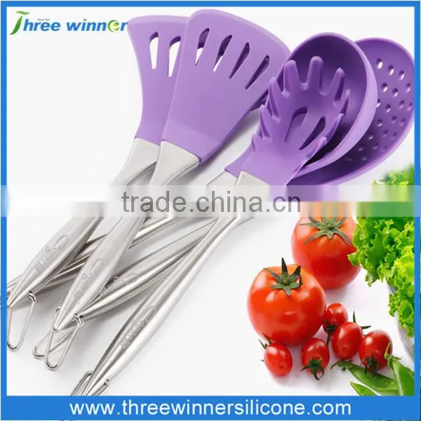 FDA eco-friendly utensil silicone spatula set cookware
