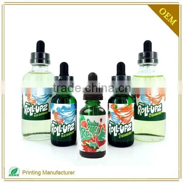 Hot Sale Waterproof Adhesive Labels For E-liquid Bottle