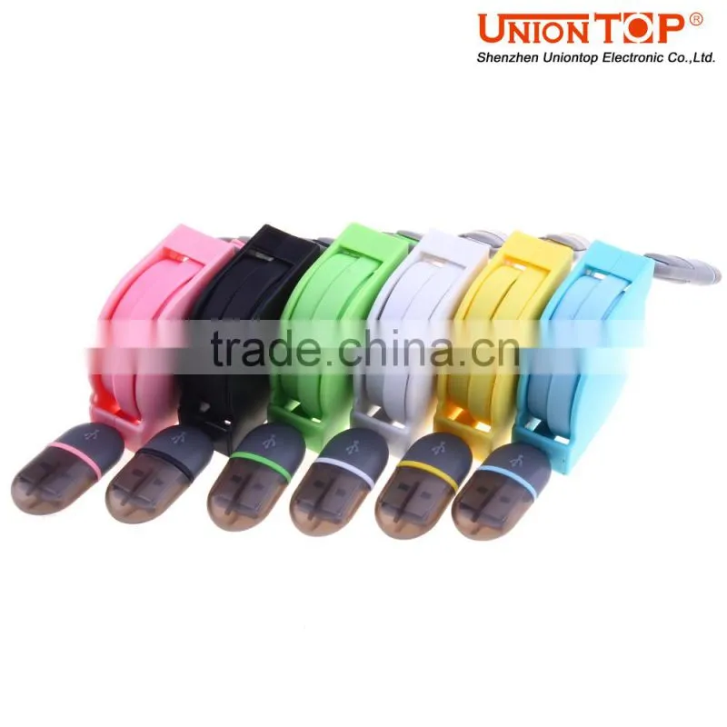 long length usb data charger cable 2 in 1 usb to red white yellow cable for mobile