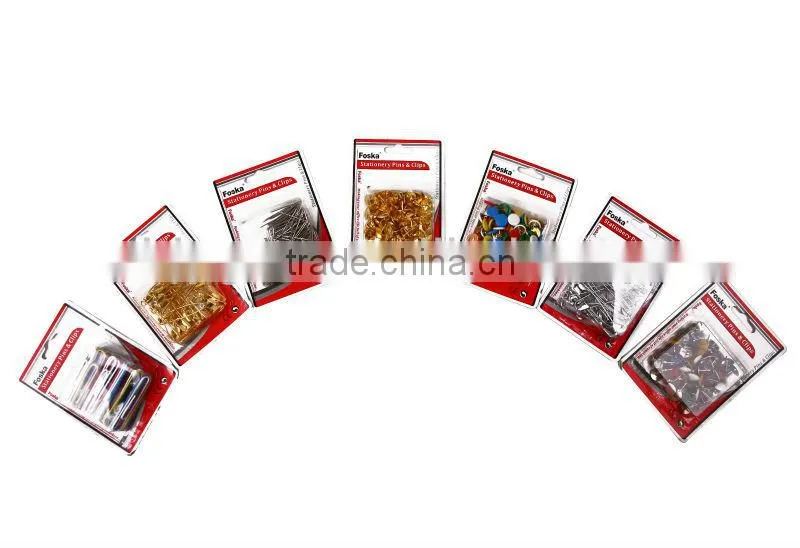 Blister Card Packing Colorful Paper Clips.