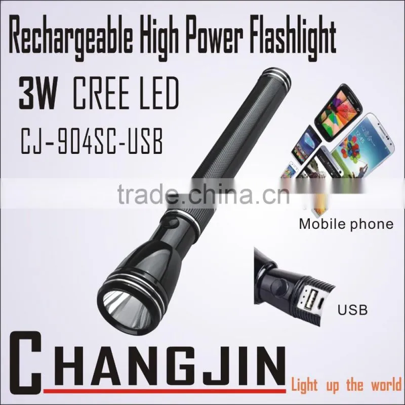 Power Display Flashlight Aluminum Alloy Led Flashlight Multimode Rechargeable Flashlight