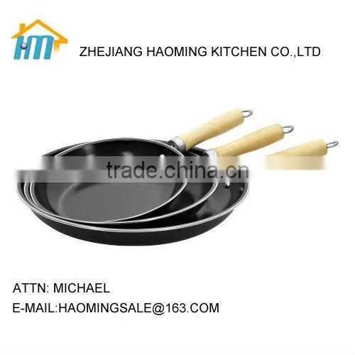 carbon steel 3pcs frying pan set
