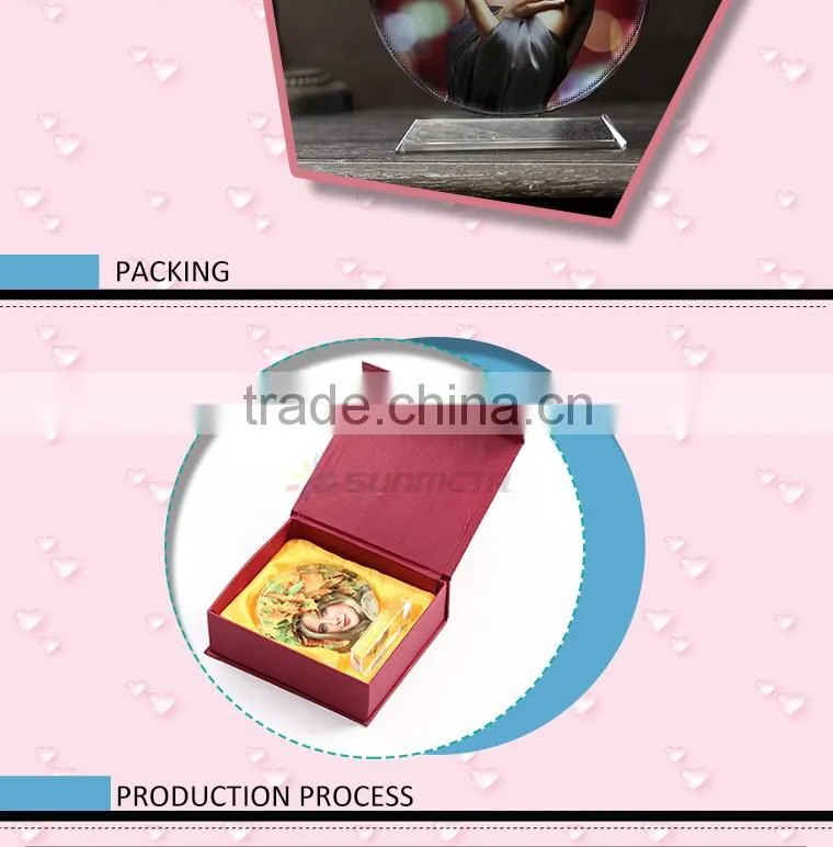 Freesub BSJ03E dia 120mm round sunflower blank 3D sublimation pictures of crystals