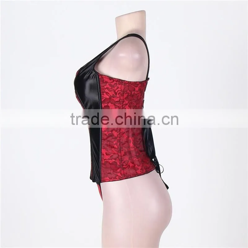 Vintage style beautiful patterns big women sexy lingeries corset