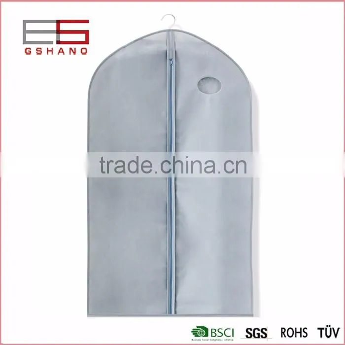 Factory Travel Shopping Storage Closet Zippered Garment Suit Bag with Window