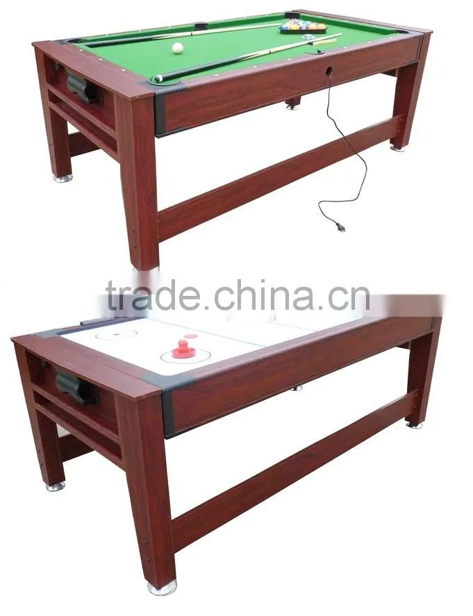 Household 5' Factory promotion Classic stylish 2 in 1 game table with Cheaper price. Air hockey table, Pool table