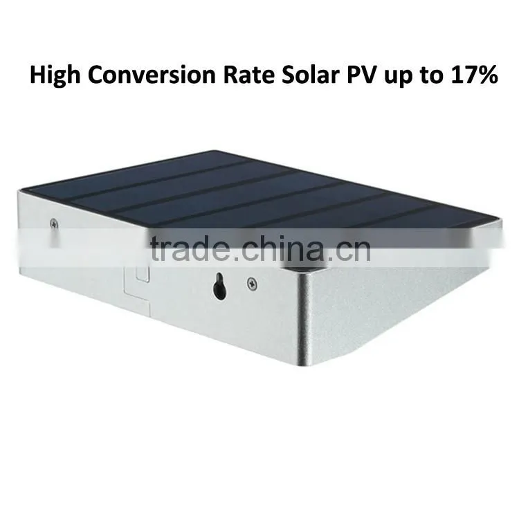 48 led aluminum pad ip65 600LM 4400mah PIR sensor + Light control+weak light solar motion sensor led outdoor light