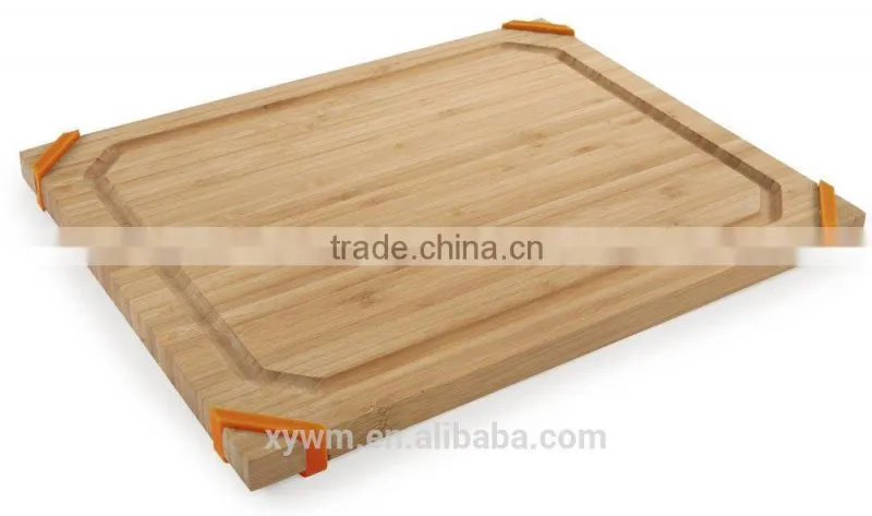 Bamboo silicone Corner Grip Cutting Board