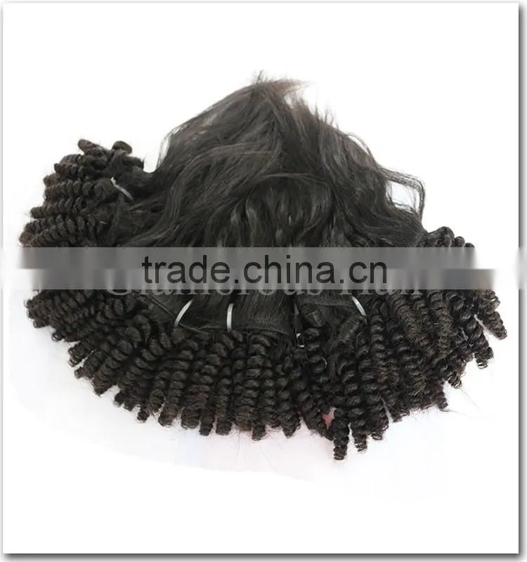 Virgin unprocessed human hair from one donor, top quality kinky curly indian hair braid in human hair