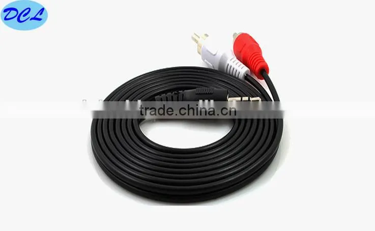 3.5mm to 2RCA audio cable 1M
