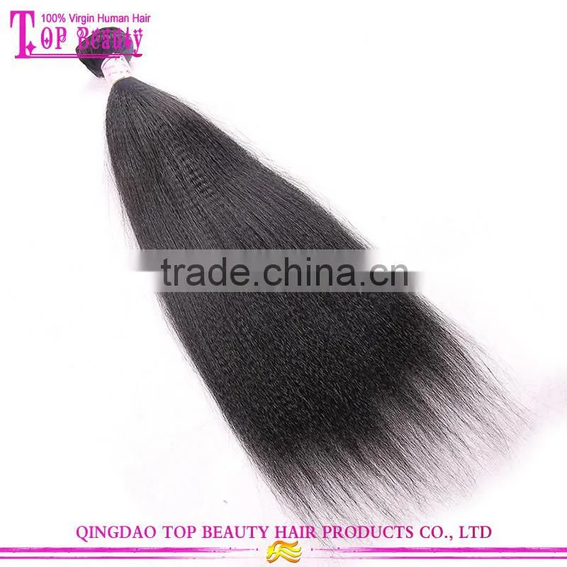 Cheap Price Yaki Human Hair Weave No Shedding No Tangle Peruvian Light Yaki Hair
