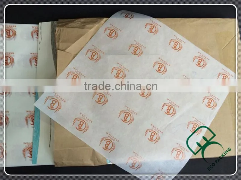 Custom cheap greaseproof paper oil proof burger wrapping paper